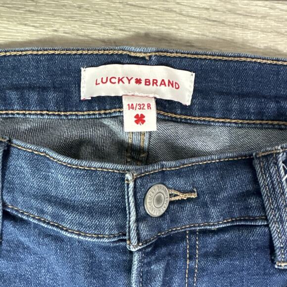 Lucky Brand Stretch High Rise Flare Leg Denim Jeans Medium Wash sz 14/32 - Picture 4 of 6